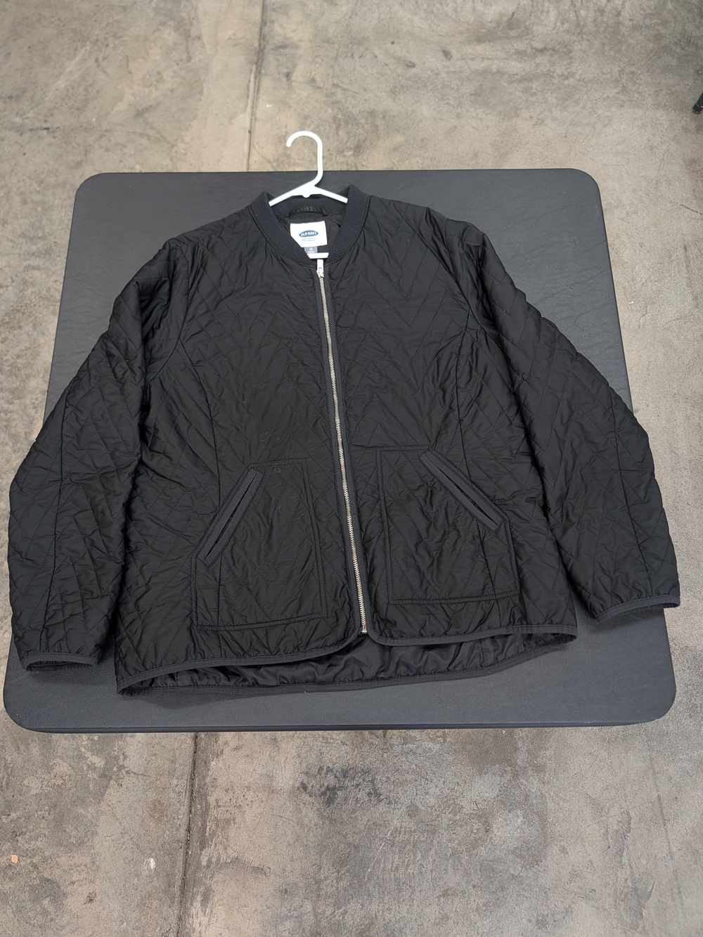 Old Navy Black Quilted Lightweight Bomber Jacket